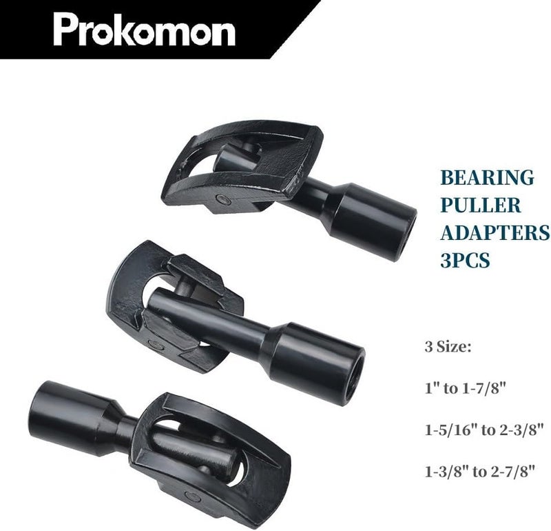 Prokomon Rear Axle Bearing Puller Kit; Rear Axle Puller Set; Rear Axle Bearing Removal Tool with Slide Hammer Yoke and 3 Rear Axle Adapters - Image 2